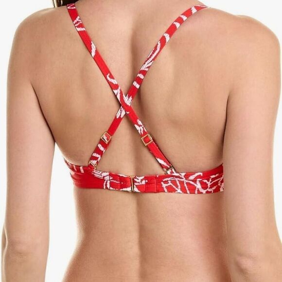 La Blanca Underwire Draped Over the Shoulder Bikini Swimsuit Top Size 16 NWT - Picture 3 of 6